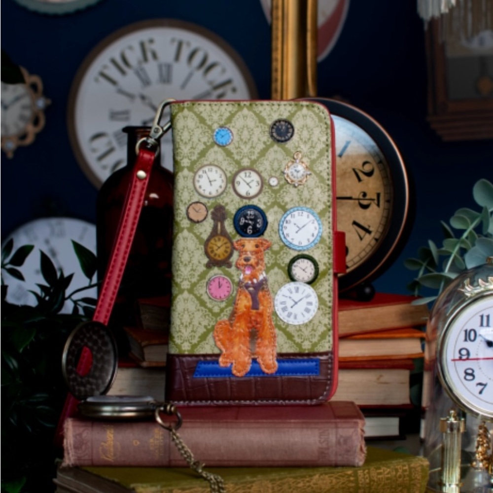 Vendula London Poodle Dog Clock Shop wristlet wallet bilfold phone case